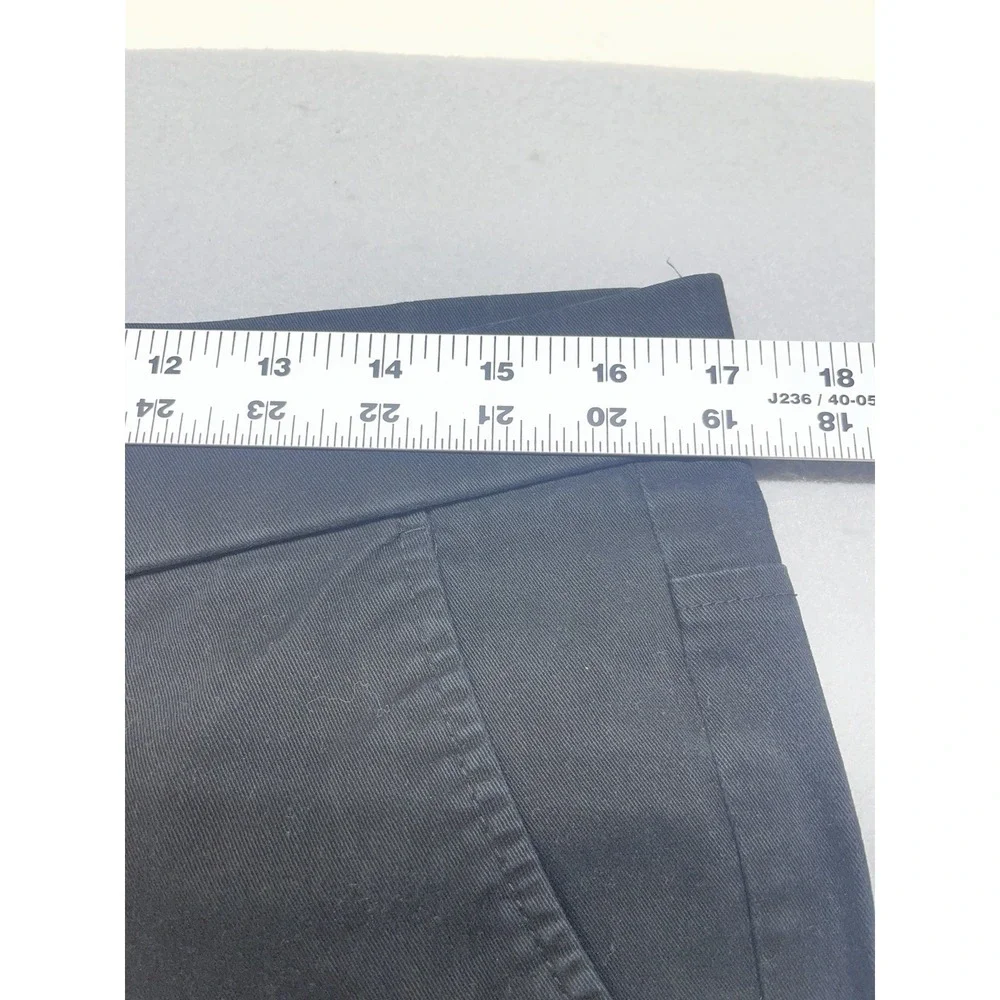 Plaid & Plain Skinny Fit Chino Pants Men's 33x28 Black Stretch Cotton Casual